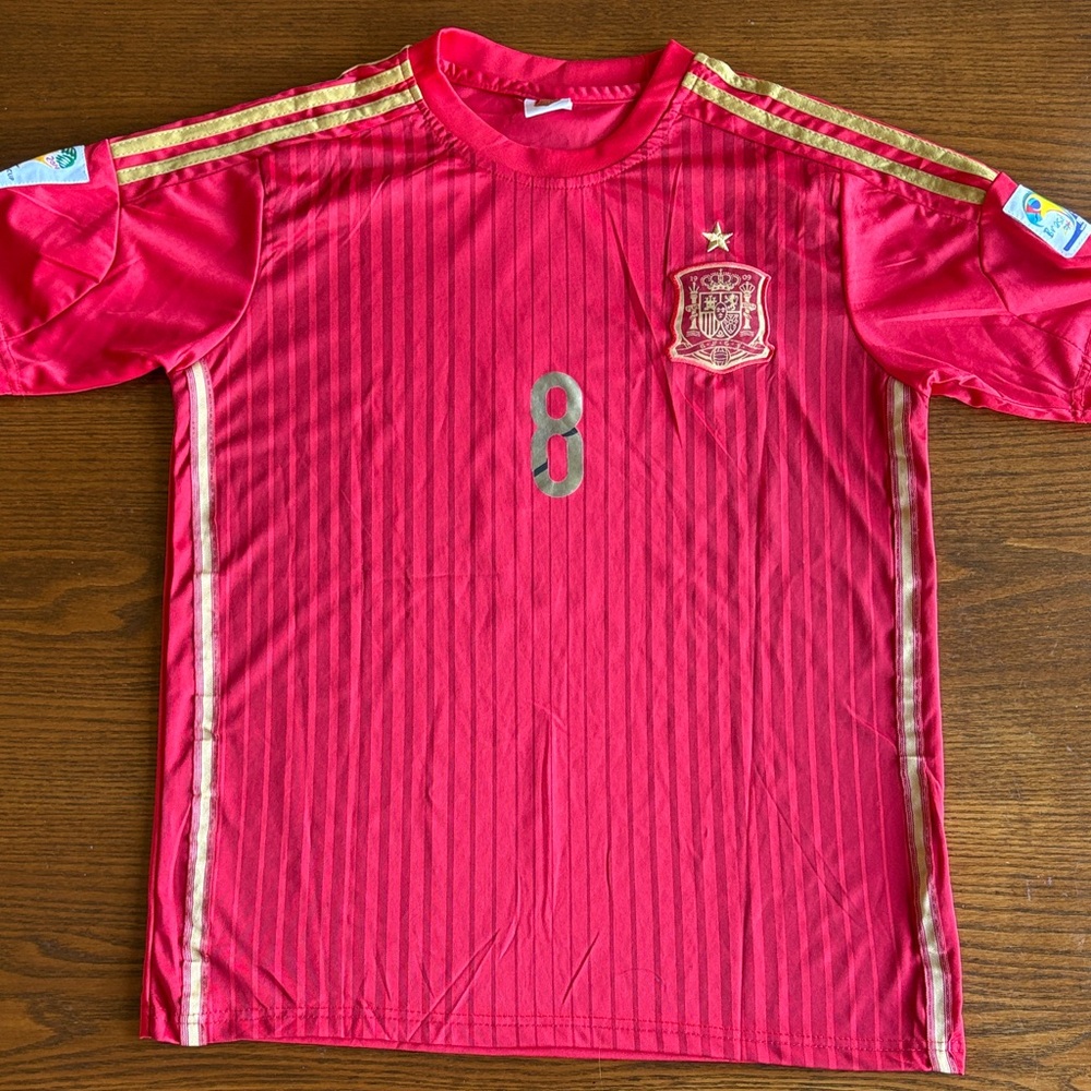 FIFA World Cup 2014 Brazil red Spain Xavi jersey